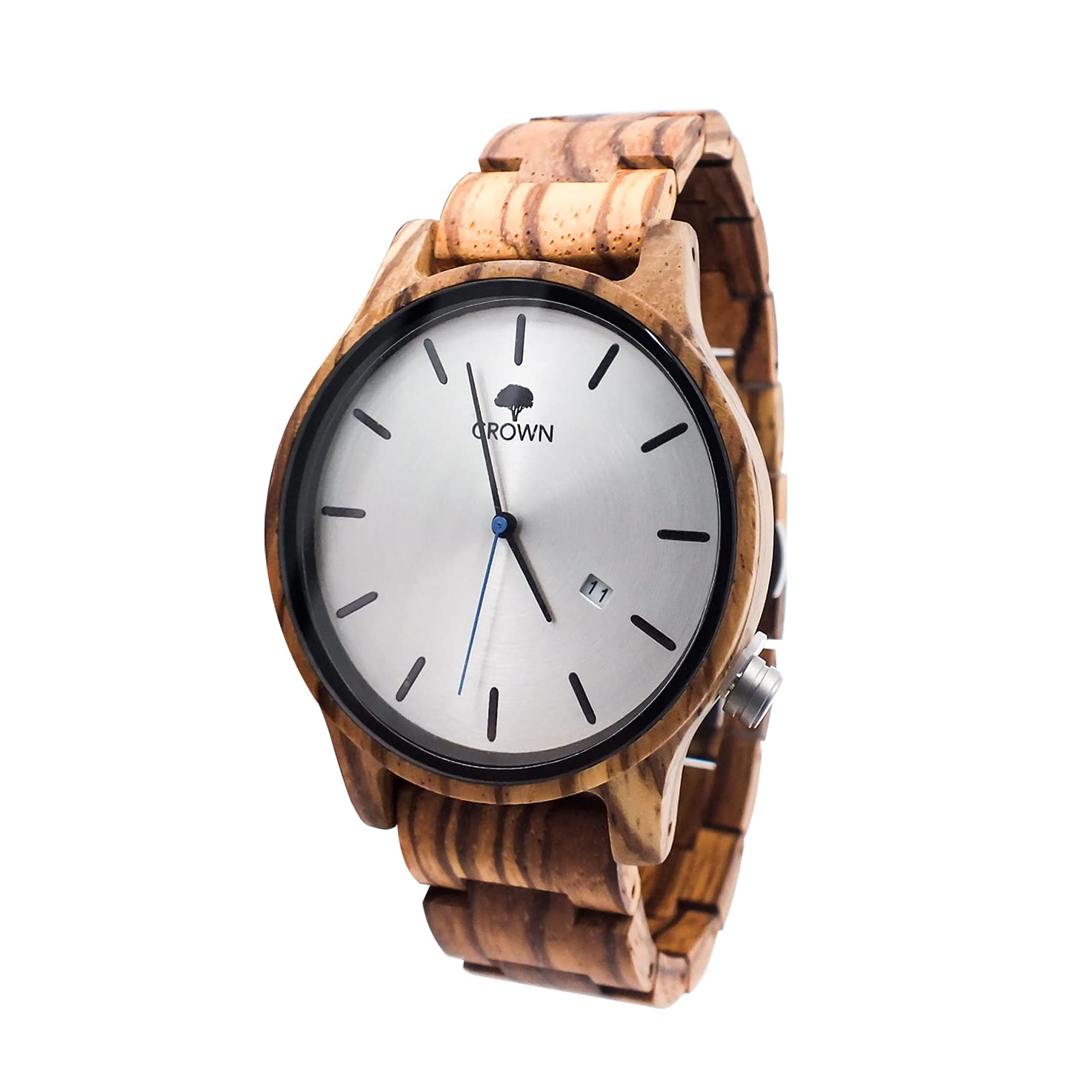 Safe Crown Orologio in Legno Uomo Zandel 40 mm Quarzo