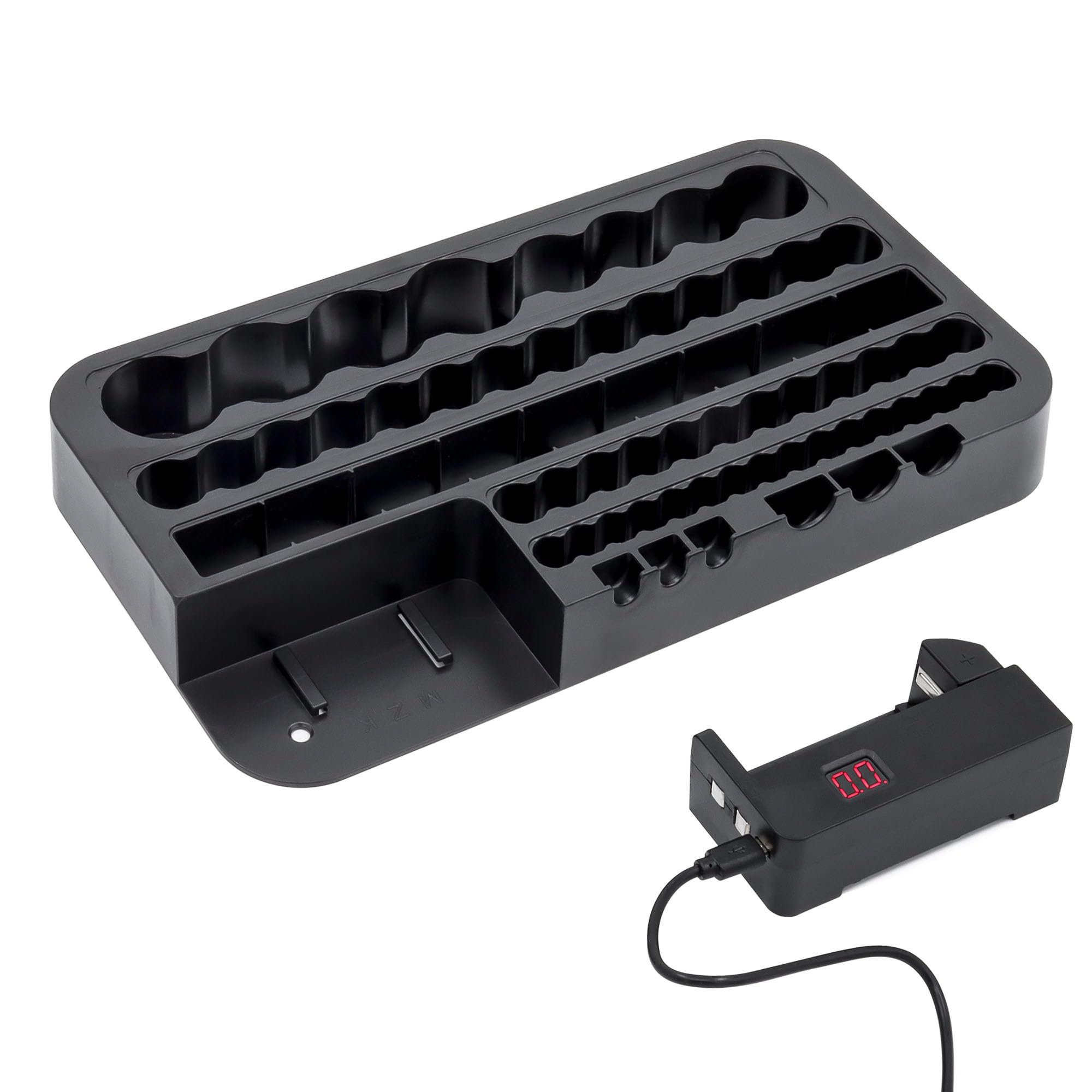 SAFE Tester digitale batterie AA AAA C D 9V organizer 110 posti