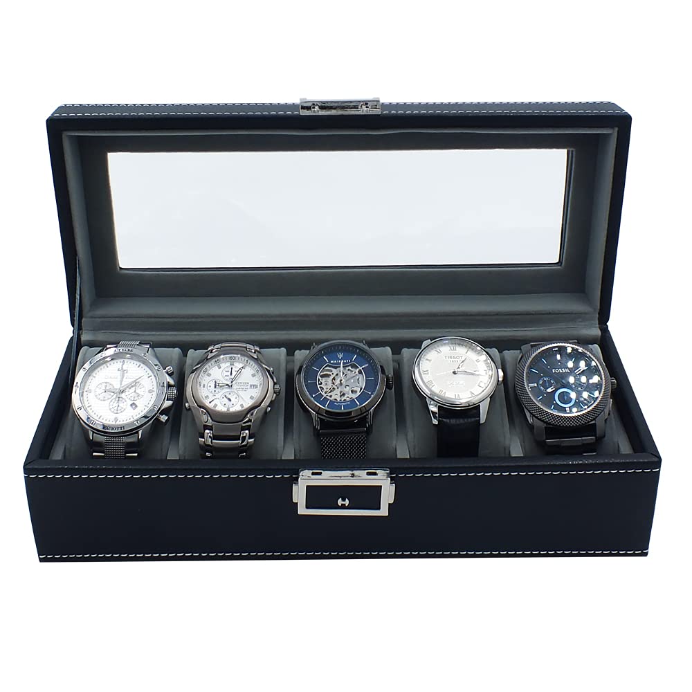 Safe Uhren & Schmuck portaorologi 5 orologi velluto beige