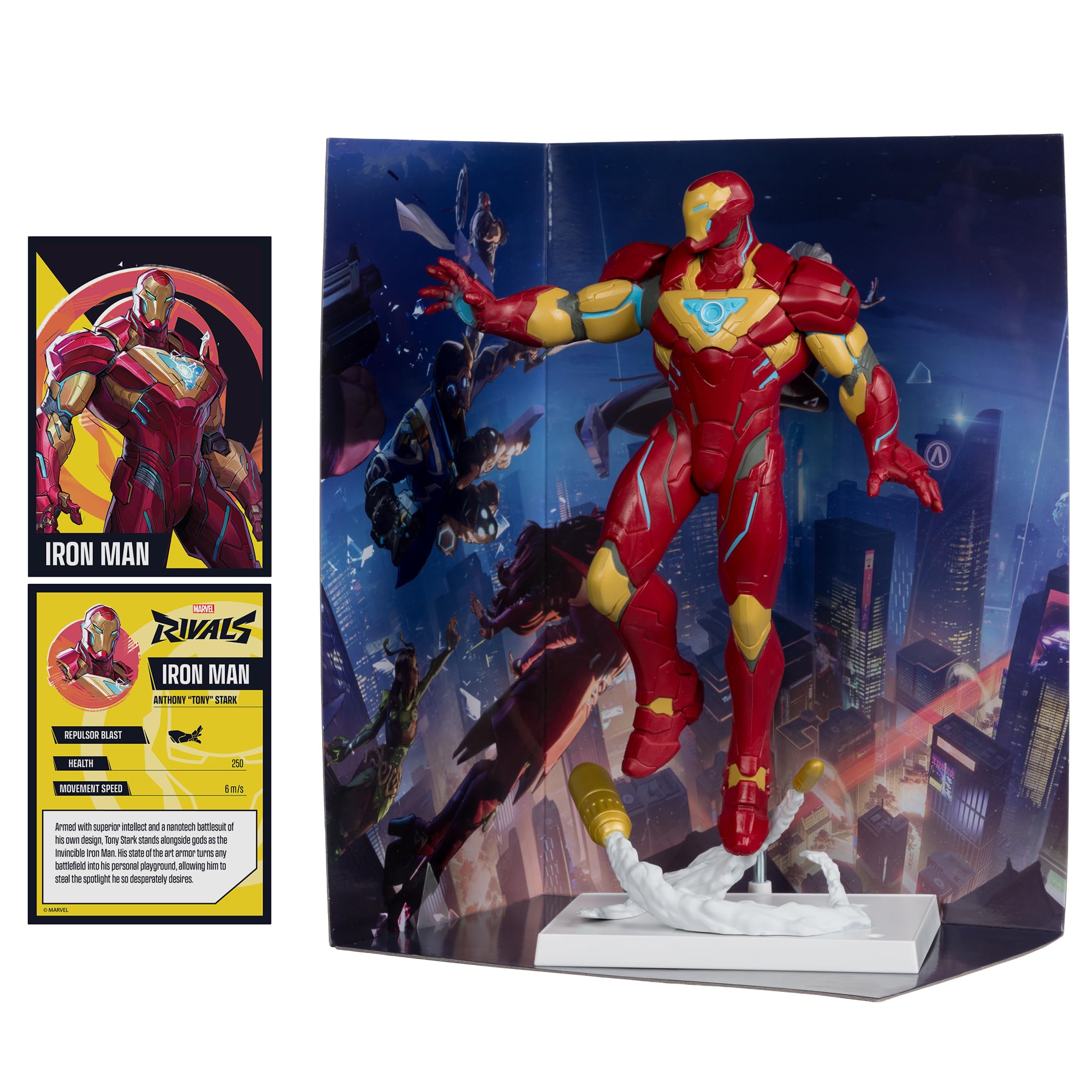 McFarlane Marvel Rivals Iron Man statua 1:6 28,4 cm con fumetto